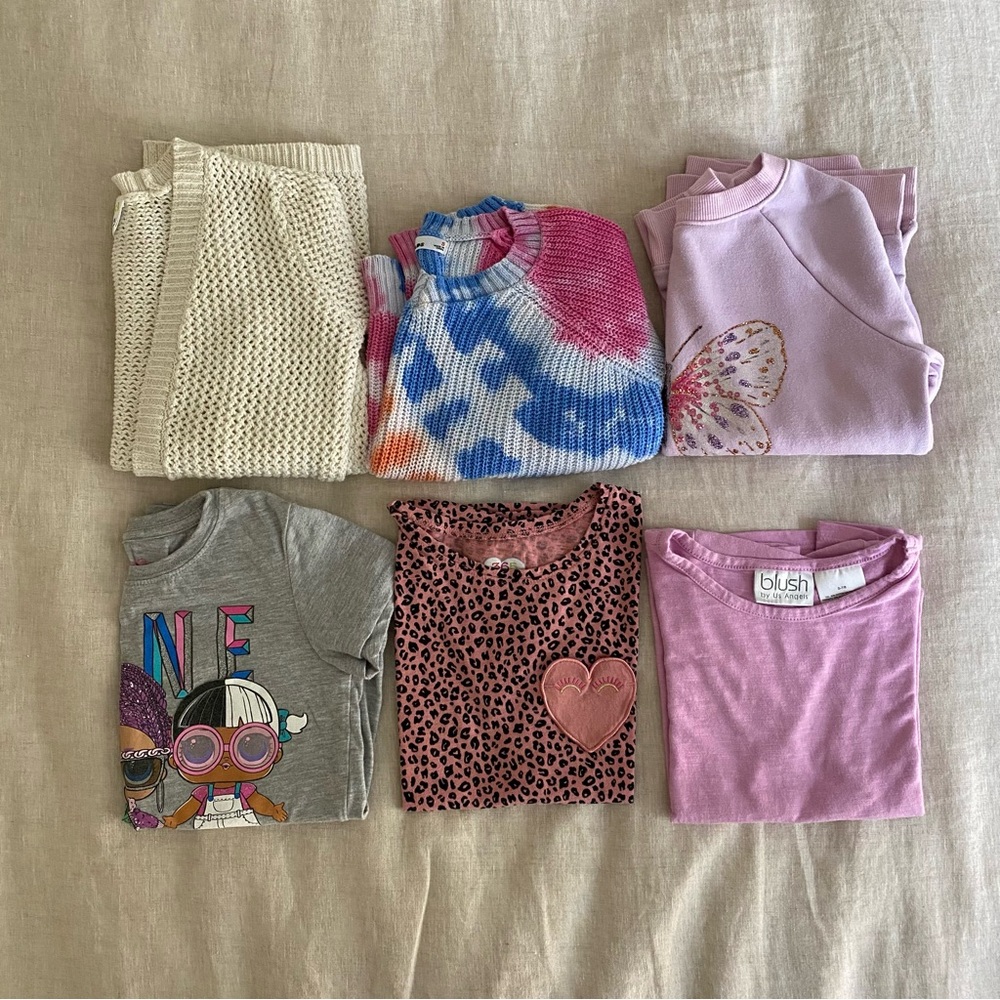 Girl M 7/8 tees and sweaters x6